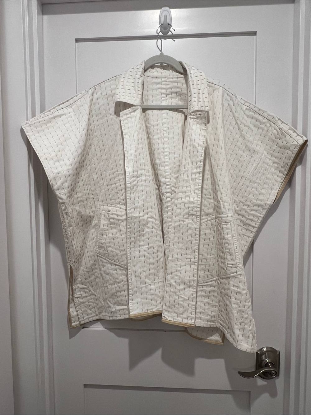 Cream/White Holly Shae Open Front Jacket